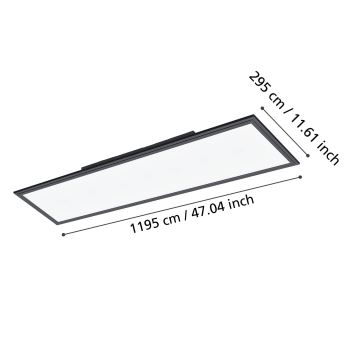 Eglo - LED Stropní svítidlo LED/33W/230V 120x30 cm černá