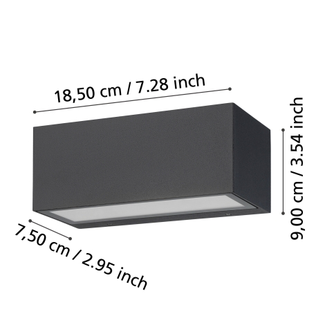 Eglo - LED Venkovní nástěnné svítidlo 2xLED/5W/230V IP65