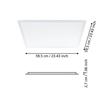 Eglo - LED Přisazený panel LED/34,5W/230V 60x60 cm