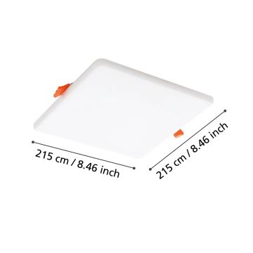 Eglo - LED Koupelnové podhledové svítidlo LED/18W/230V 21,5x21,5 cm IP65