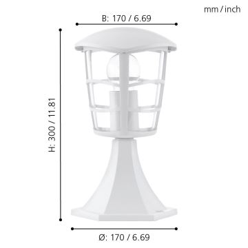 Eglo - LED Venkovní lampa 1xE27/8,5W/230V IP44