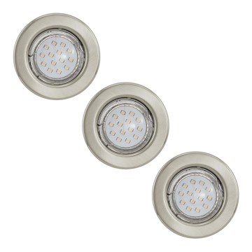 Eglo 93229 - SADA 3x LED Podhledové svítidlo IGOA 3xGU10/3W/230V