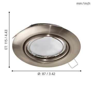 Eglo - LED Podhledové svítidlo 1xGU10-LED/5W/230V