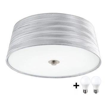 Eglo 94306- LED Stropní svítidlo FONSEA 1 2xE27/9W/230V stříbrná