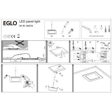 Eglo 94519 - LED podhledové svítidlo FUEVA 1 LED/2,7W/230V