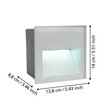 Eglo - LED Venkovní orientační svítidlo 1xLED/3,7W/230V IP65