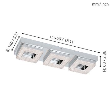 Eglo - LED Stropní svítidlo 3xLED/4W/230V