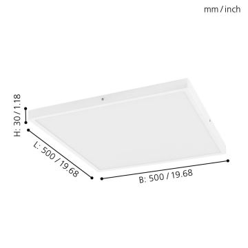 Eglo - LED Stmívatelné stropní svítidlo 1xLED/25W/230V