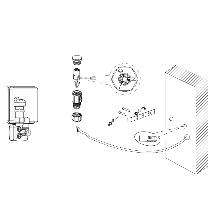 Eglo - LED Reflektor se senzorem LED/20W/230V IP44