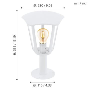 Eglo 98117 - Venkovní lampa MONREALE 1xE27/60W/230V IP44