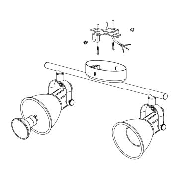 Eglo - LED Bodové svítidlo 2xGU10/3,3W/230V