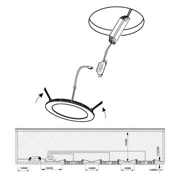 Eglo 98633 -SADA 3x LED Koupelnové podhledové svítidlo FUEVA LED/2,8W/230V IP44