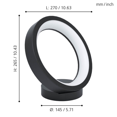 Eglo - LED RGB Stmívatelná stolní lampa MARGHERA-C LED/16W/230V