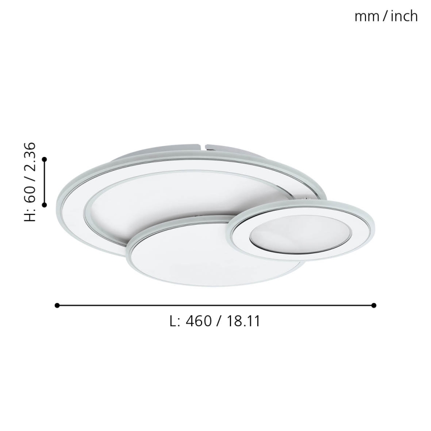 Eglo - LED stropní svítidlo 3xLED/11W/230V