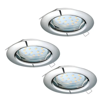 Eglo - SADA 3x LED Podhledové svítidlo PENETO 3xGU10-LED/3W/230V