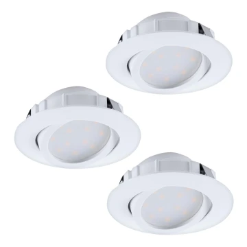 Eglo - SADA 3x LED Stmívatelné podhledové svítidlo PINEDA 1xLED/5,5W/230V