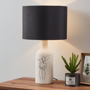 Eglo - Stolní lampa 1xE27/40W/230V černá/bílá