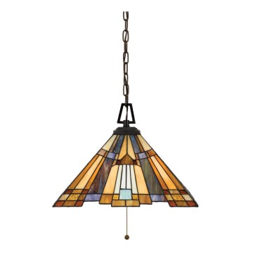 Elstead - Lustr na řetězu Tiffany INGLENOOK 3xE27/60W/230V