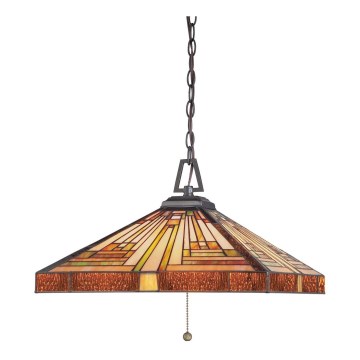 Elstead - Lustr na řetězu Tiffany STEPHEN 3xE27/60W/230V