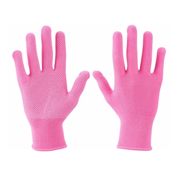 Extol - Pracovní rukavice vel. 7" růžová