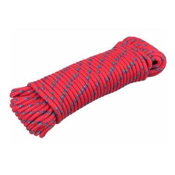 Extol Premium - Polypropylenová pletená šňůra 6mm x 20m červená