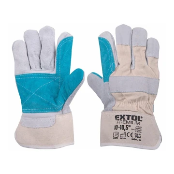 Extol Premium - Pracovní rukavice velikost 10"-10,5" bílá/modrá