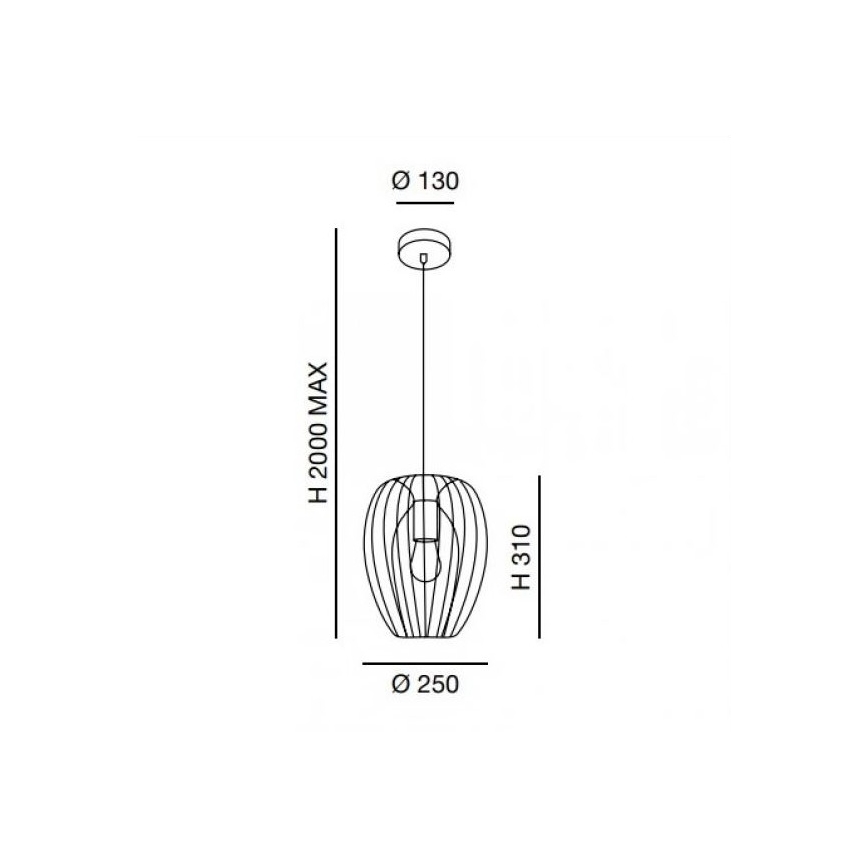 Fabas Luce 3677-45-225 - Lustr na lanku CAMP 1xE27/40W/230V zlatá