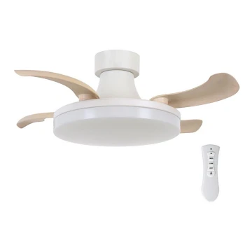 FANAWAY 210664 - LED Stmívatelný stropní ventilátor ORBIT LED/25W/230V béžová/bílá + dálkové ovládání