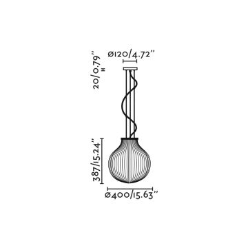 FARO 28301 - Lustr na lanku ISABELLE 1xE27/15W/230V pr. 40 cm bílá