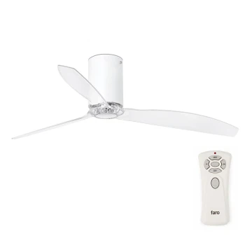 FARO 32039 - Stropní ventilátor MINI TUBE VENTIL čirá pr. 128 cm + dálkové ovládání