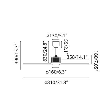 FARO 33425 - Stropní ventilátor JUST FAN pr. 81 cm + dálkové ovládání