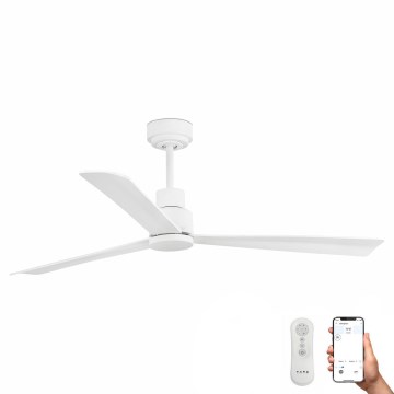 FARO 33487WP - Stropní ventilátor NASSAU M bílá pr. 128 cm SMART + dálkové ovládání