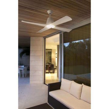 FARO 33489 - Stropní ventilátor TYPHOON IP44 šedá pr. 130 cm + dálkové ovládání