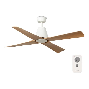 FARO 34105 - Stropní ventilátor TYPHOON M hnědá/bílá pr. 130 cm IP44 + dálkové ovládání