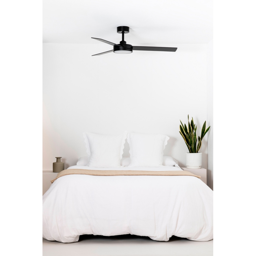 FARO 34261 - LED Stropní ventilátor BARTH LED/24W/230V Wi-Fi černá + dálkové ovládání