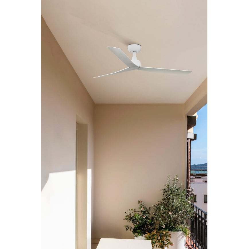 FARO 34274 - Stropní ventilátor MARINE M bílá pr. 125 cm IP44 + dálkové ovládání