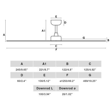 FARO 34274 - Stropní ventilátor MARINE M bílá pr. 125 cm IP44 + dálkové ovládání