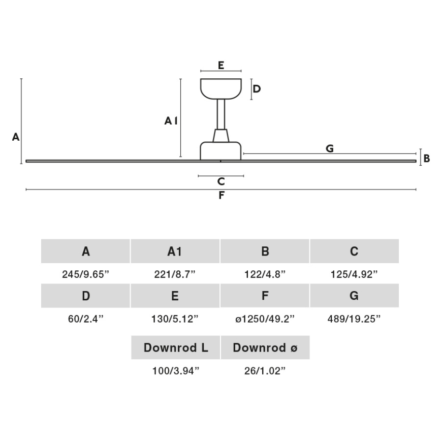 FARO 34274 - Stropní ventilátor MARINE M bílá pr. 125 cm IP44 + dálkové ovládání