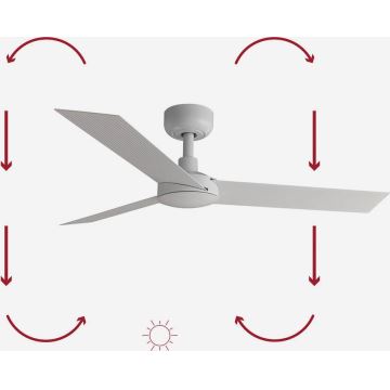 FARO 34288WP - Stropní ventilátor CRUISER S bílá pr. 106 cm SMART + dálkové ovládání