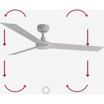 FARO 34290WP - Stropní ventilátor CRUISER L bílá pr. 132 cm SMART + dálkové ovládání