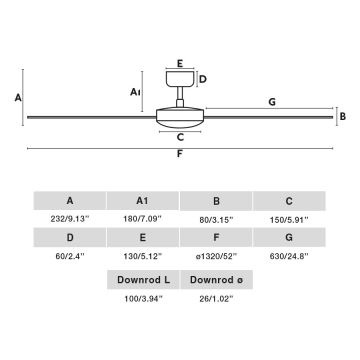 FARO 34297WP - Stropní ventilátor RUDDER L bílá pr. 132 cm SMART + dálkové ovládání