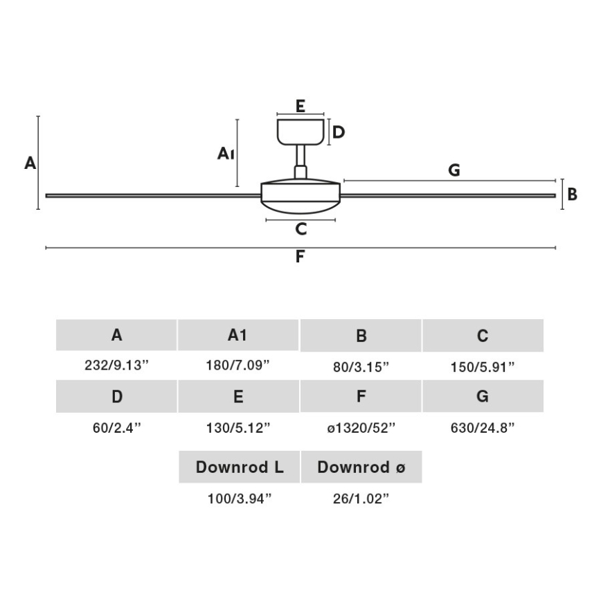 FARO 34297WP - Stropní ventilátor RUDDER L bílá pr. 132 cm SMART + dálkové ovládání