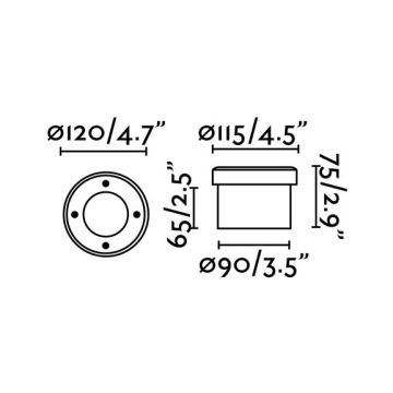 FARO 71495 - LED Venkovní nájezdové svítidlo LIO 1xGX53/6W/230V IP67