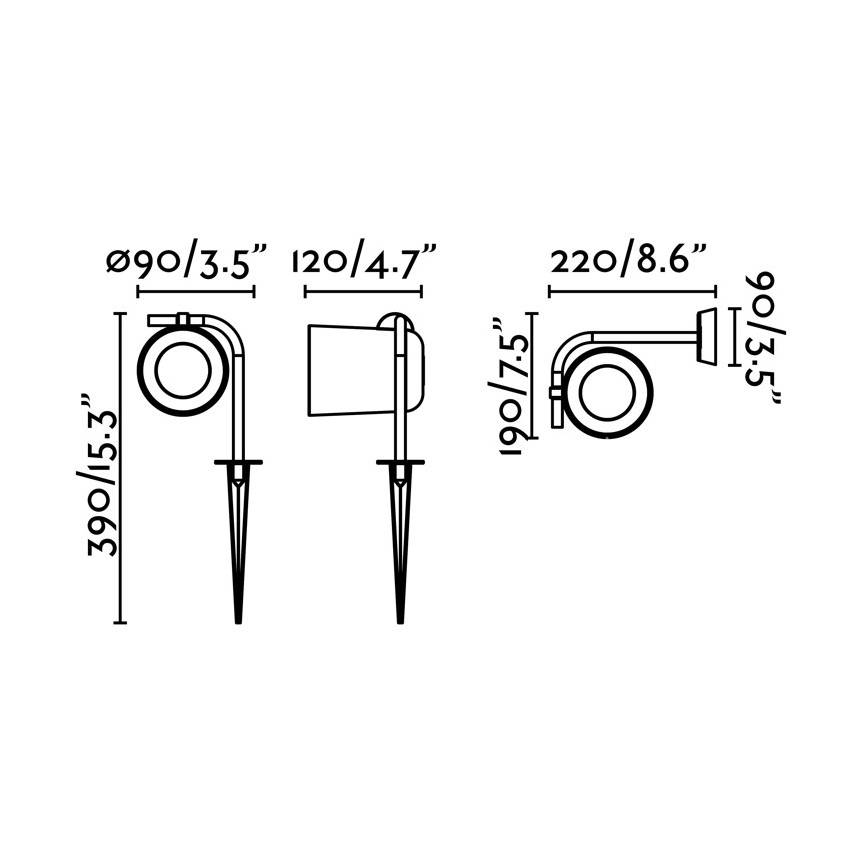 FARO 71546 - Venkovní nástěnné svítidlo FLOW 1xGU10/8W/230V IP65