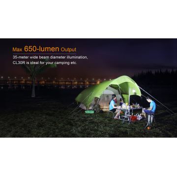 Fenix CL30R - LED Přenosná nabíjecí lampa LED/USB IPX7 650 lm 300 h