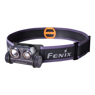 Fenix HM65RDTPRP - LED Nabíjecí čelovka LED/USB IP68 1500 lm 300 h fialová/černá