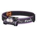 Fenix HM65RTV20PRP - LED Stmívatelná nabíjecí čelovka LED/USB IP68 1600 lm 300h černá/fialová