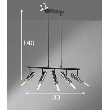 Fischer & Honsel 60369 - Lustr na lanku DEAN 5xE27/25W/230V