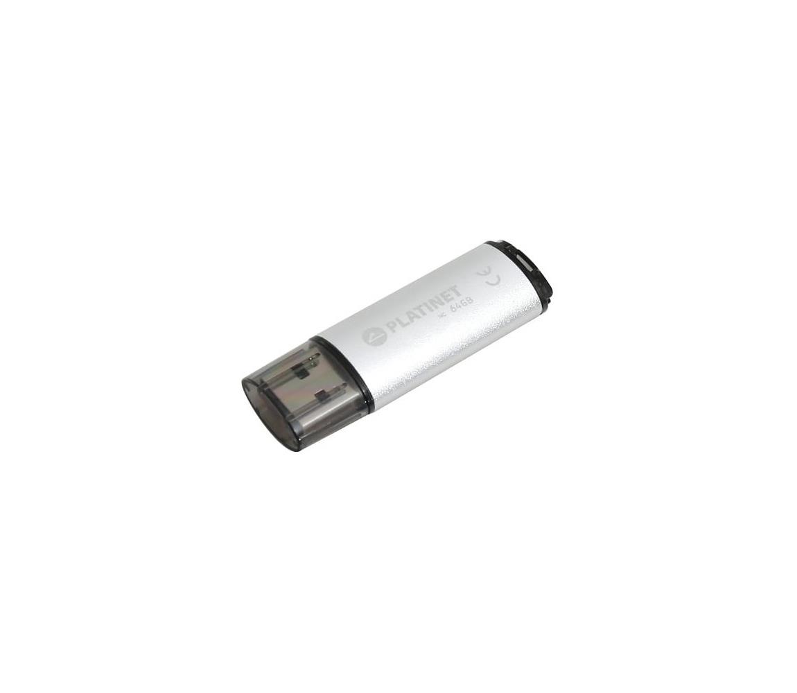 Platinet Flash Disk USB 64GB stříbrná PL0185