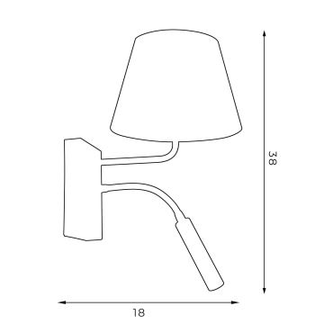 Flexibilní svítidlo ARDEN 1xE27/60W+1xG9/8W/230V černá/bílá